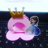 PORTA BOMBOM COROA E PRINCESA