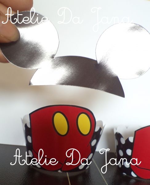 Topper e saia cupcake mickey